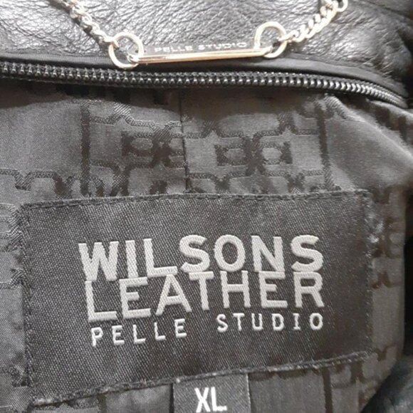 PELLE STUDIO WILSONS LEATHER WOMEN'S BLACK SOFT GENUINE LEATHER COAT Size XL - Picture 10 of 16
